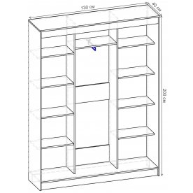 Шкаф-купе Риф 3 ШК.024.1300-01/21 вариант 2