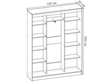 Шкаф-купе Риф 3 ШК.024.1400-01