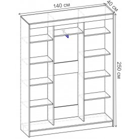 Шкаф-купе Риф 3 ШК.025.1400-01