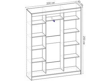 Шкаф-купе Риф 3 ШК.025.2000-01