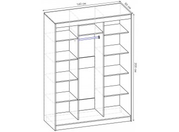 Шкаф-купе Риф 3 ШК.026.1400-01