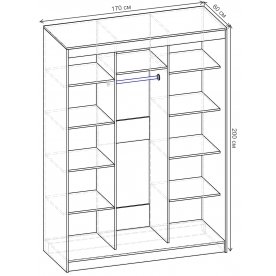 Шкаф-купе Риф 3 ШК.026.1700-01