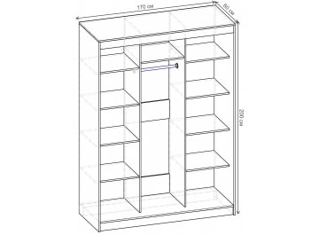 Шкаф-купе Риф 3 ШК.026.1700-01