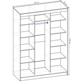 Шкаф-купе Риф 3 ШК.031.1600-01/21 вариант 2