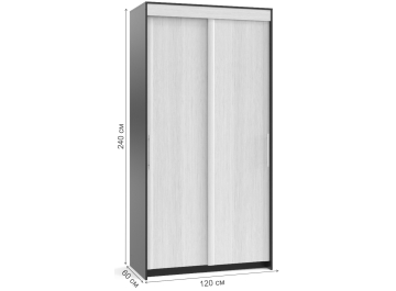 Шкаф-купе ШР-126.2 венге / беленый дуб