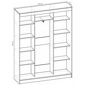 Шкаф-купе Стандарт 3 ШК.008.2200-09