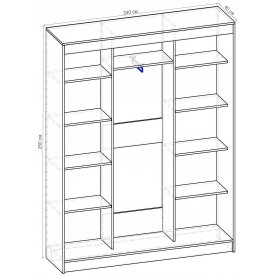 Шкаф-купе Стандарт 3 ШК.009.2400-08