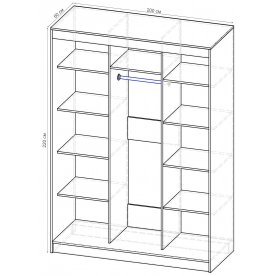 Шкаф-купе Стандарт 3 ШК.010.2000-08