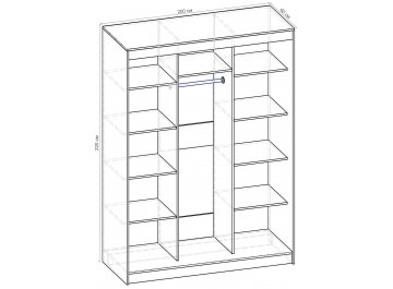 Шкаф-купе Стандарт 3 ШК.010.2000-09