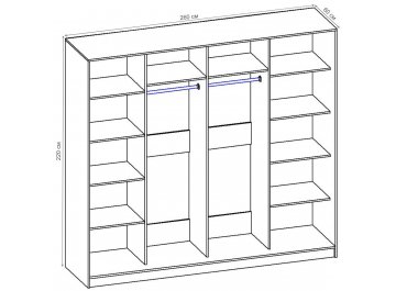 Шкаф-купе Стандарт 4 ШК.014.2600-08