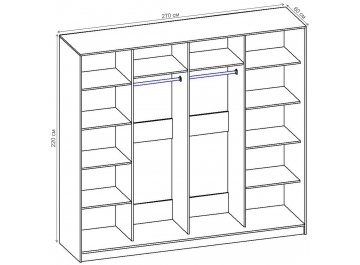Шкаф-купе Стандарт Комбо 4.1 ШК.014.2700-19