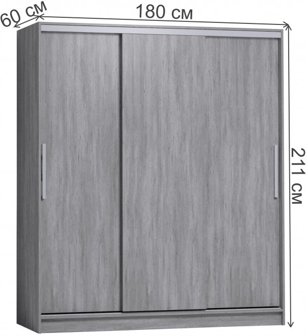 Шкаф-купе Strike 1800 лдсп / лдсп белый