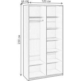 Шкаф-купе Траст СШК 2.120.60-11.11