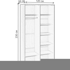 Шкаф-купе Траст СШК 2.120.60-11.13