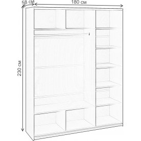 Шкаф-купе Траст СШК 2.180.60-11.11.11