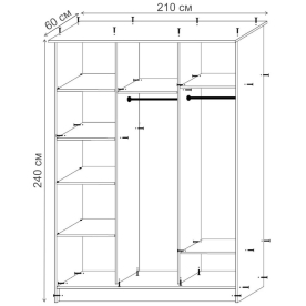 Шкаф-купе Зеркало-3
