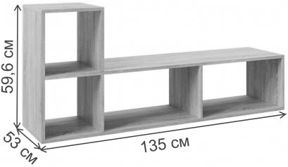 Полка Джеминг дуб молочный