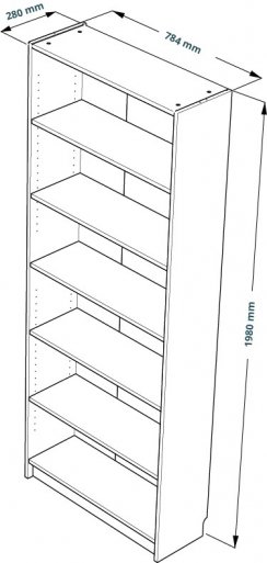 Стеллаж Варма 80 белый
