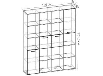 Стеллаж Бриз-4.07 СТ.097.1600-01