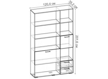 Стеллаж Бриз-5.02 СТ.102.1204-01