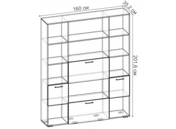 Стеллаж Бриз-6.01 СТ.111.1600-01