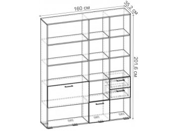 Стеллаж Бриз-7.01 СТ.121.1600-01