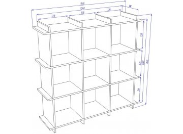 Стеллаж Cross СЛ3х3 К