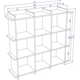 Стеллаж Cross СЛ3х3 Ш-Ч