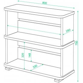 Стеллаж Домино СБ-25/2 КШ-Ч