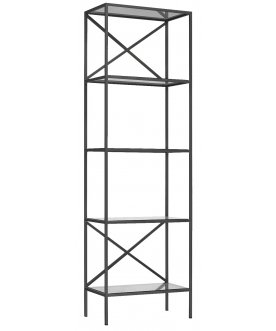Стеллаж Дуап 80 тонированное стекло / черный