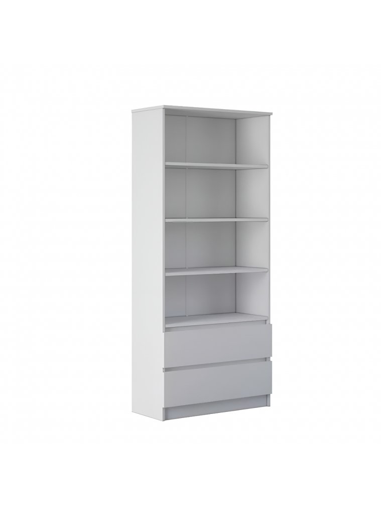 Стеллаж Мальм 80 два ящика белый