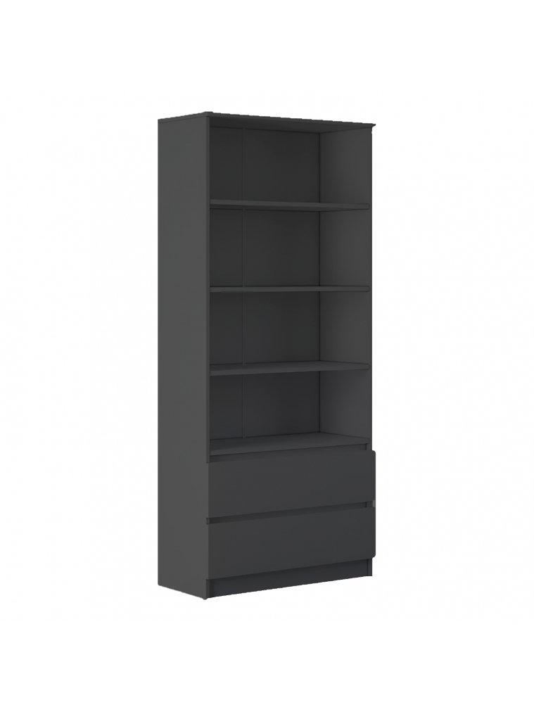 Стеллаж Мальм 80 два ящика графит