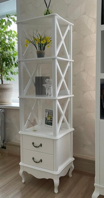 Стеллаж Малонн Ави белый 3 полки