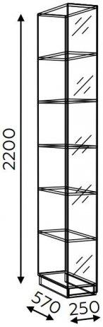 Стеллаж Моника модель 13 авелано