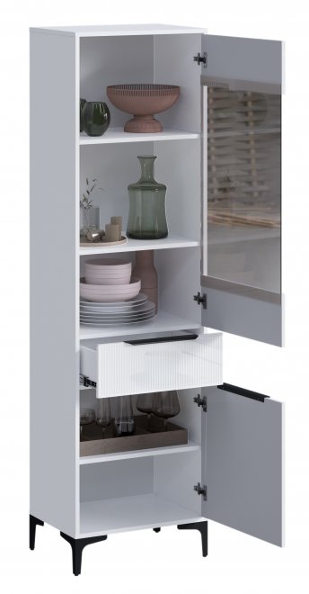 Стеллаж Иадама белый / белый глянец