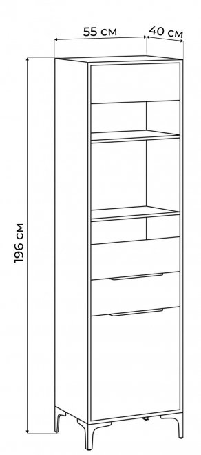 Стеллаж Иадама белый / белый глянец