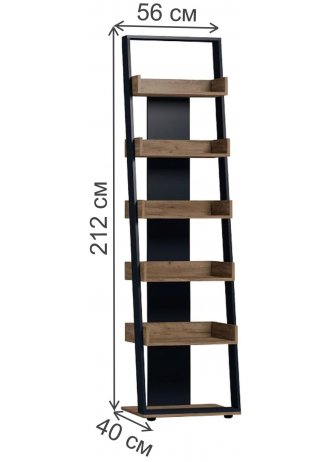 Стеллаж Nature 95 дуб табачный craft / черный