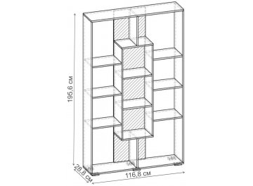 Стеллаж Норд-6.02 СТ.107.1168-00