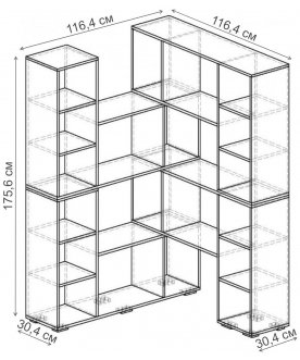 Стеллаж Норд-9.01 СТ.133.1164-00