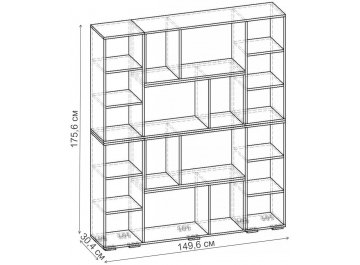 Стеллаж Норд-9.02 СТ.134.1496-00
