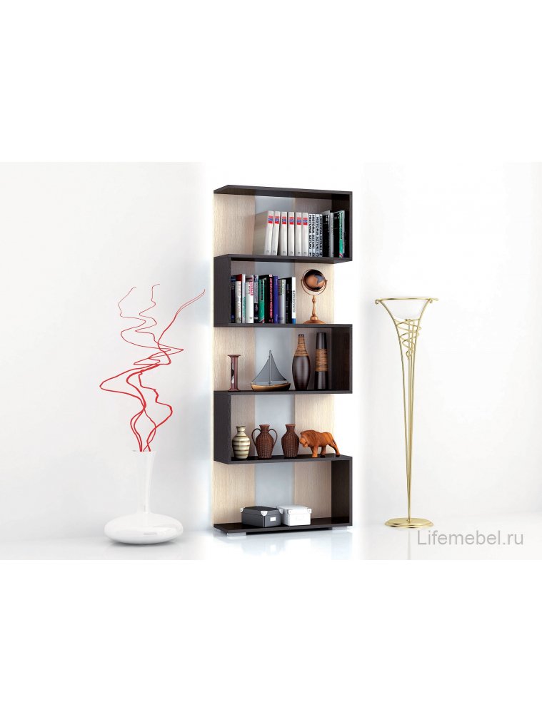 Стеллаж Ромео-1 венге / дуб молочный