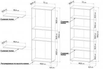 Стеллаж С2 дуб сонома