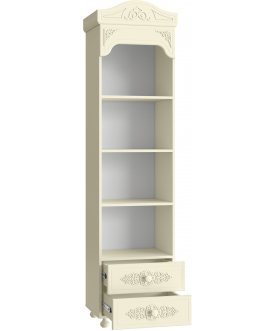 Книжный шкаф Ассоль плюс АС-43 ваниль