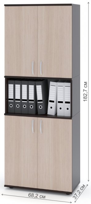 Стеллаж ШУ-22 венге / беленый дуб