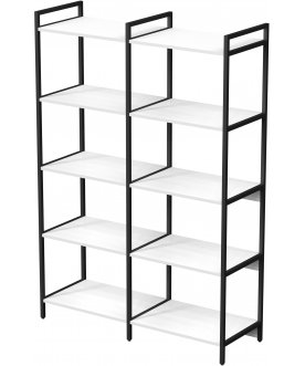 Книжный шкаф двойной 5 полок cubos 10ССД.5.600 белый / черный
