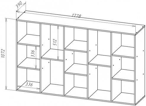 Стеллаж СТ105 белый