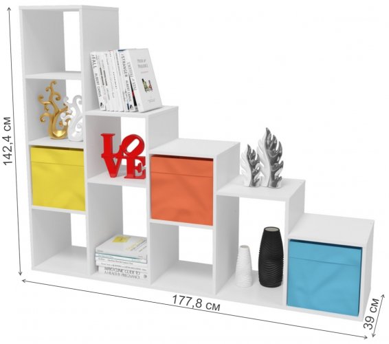 Стеллаж СТ-Л145 белый