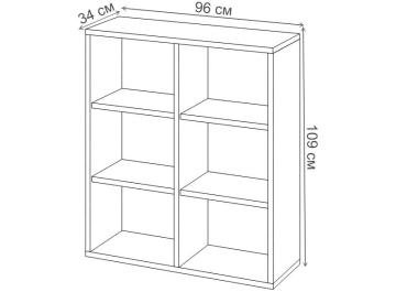 Стеллаж Оревро ш2в1