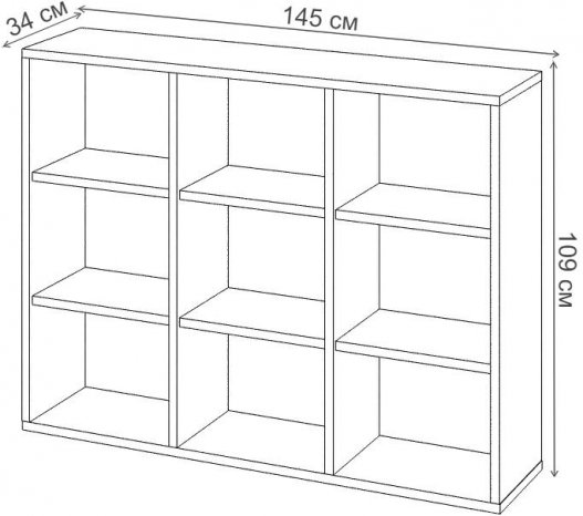 Стеллаж Оревро ш3в1 Н нельсон