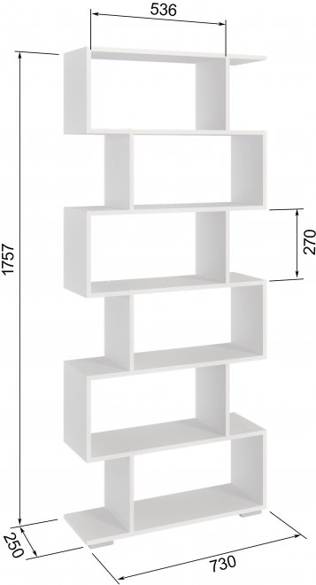 Стеллаж Найс 1 белый РЕ / белый РЕ